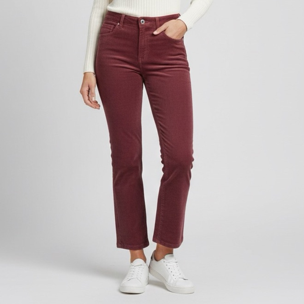 💜 Citizens of Humanity Isola Corduroy Purple Cropped Bootcut Jeans  NWT Size 24